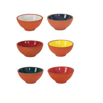 China Sustainable Factory Mini Terrocotta Ice Cream Bowl Mini Set of 6 for sale