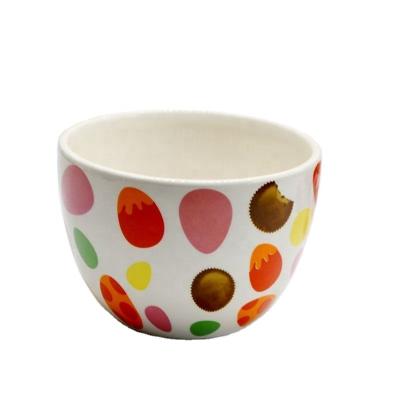 China Sustainable Custom Ceramic Egg Bowl With Cheap Funny Printing for sale