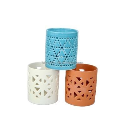 China Chinese Home Essential Ceramic Aroma Oil Burner Incense Home Decor Ceramic Tealight Holder for sale