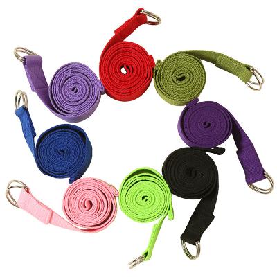 China Target Trainig 100% Cotton D Ring Fitness Exercise Gymnastics Yoga Stretch Strap for sale