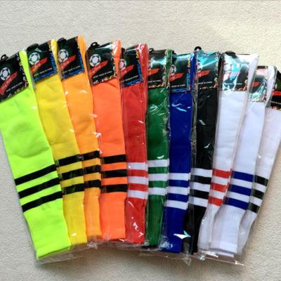 China Manufacturer Supply Good Quality Breathable Striped Sublimated Custom Printing Football Socks for sale