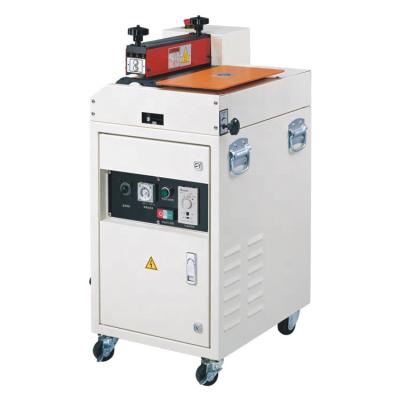 China Factory Stand type 300mm roller hot melt glue machine/cementing machine/shoe making machine for sale