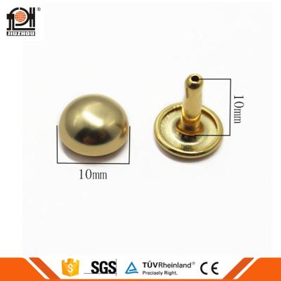 China Shoes 10mm Double Metal Mushroom Head Cap Rivet For Leather Bag for sale