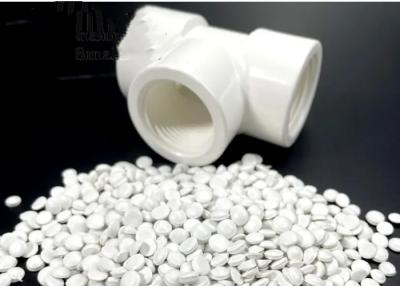 China Rigid PVC Granules For Pipe Fittings Rigid Glossy Small Bend Sewage Plain Drawn Fittings PVC Pipe Compound for sale