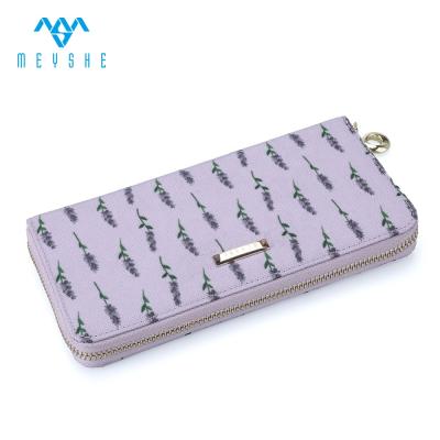 China Premium RFID Sublimation Women Luxury Wallet Zipper Coin Card Holder Genuine Leather Long Wallets for sale