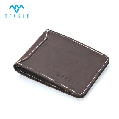 China New Arrival Factory Price Genuine Leather Slim Card Holder Clip Money Clip For Front Pocket Wallet for sale