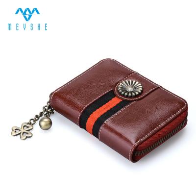 China Factory price NATIONAL high quality genuine leather plastic card holder credit card zipper pull clear ID with tassels for sale