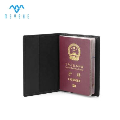 China Vintage Factory Price Custom Made Fashion Grain Wholesale Genuine Leather Passport Holder for sale