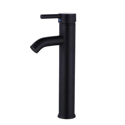 China HaoEhhl Thermostatic Faucets Single Hole Hot And Cold Water Vanity Basin Mixer Bathroom Faucet OEM/ODM Matte Black Brass Body Basin for sale