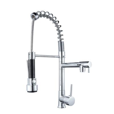 China Thermostatic Faucets Pull Down Modern High Quality Brass Body Neck Spring Water Faucet Home and Hotel Kitchen Long for sale