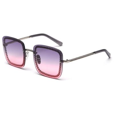 China Metal Rim Sunglasses 2020 Trendy Women's Sun Glass Metal Sunglasses Fashion Sun Glasses ZS-S31335 for sale