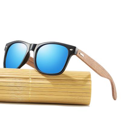 China Fashion High Quality UV400 Sunglasses Polarized Black Wooden Frame Bamboo Sunglasses Gafas De Sol Lentes Custom Logo Retro Sun Glasses for sale