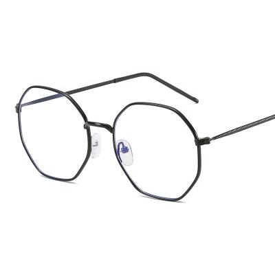 China Polygon Metal Light Glasses Frames Latest Blue Anti Glass Light Frames For Girls MN-31002 for sale