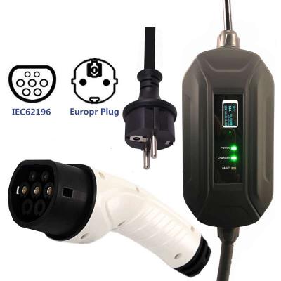 China Electric vehicle fisherman iec62196 3kw charging type - 2 ev charger adjustable ev charger manufactures 1 phase ev car charger with schuko plug for sale