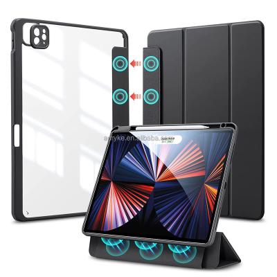 China Kid-Friendly For iPad 5th/4th Pro 12.9 3rd Generation 2021/Magnetic Detachable Hard PC Case 2020 2018 Back Cover With Pencil Holder for sale