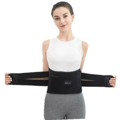 China Polyester & Graphene Heating Technology Nylon Back Pain Belt Heated Back Support Timing Vibration Smart Belly Massager Belt for sale