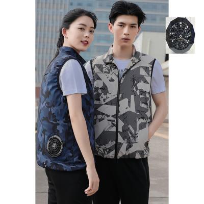 China Anti-wrinkle Air Conditioned Clothes 2022 Summer Fan Vest Cooling Men Women Air Conditioning Vest Sun Protect Rechargeable Jacket Vest for sale