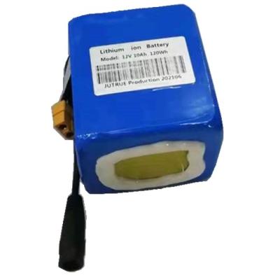 China Rechargeable Toys Li Ion Battery Pack 3s4p 12v 18650 Battery Pack 10ah With DC Plug XT60 For Pump for sale