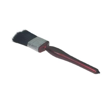 China 1*1/2-inch Black Bristle Nylon Paint Brush With Red Slime Plastic Handle for sale