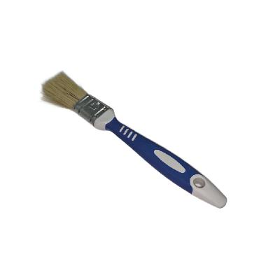 China 1 Inch Blue and White Plastic Rubber Bristles White Handle Plastic Paint Brush for sale