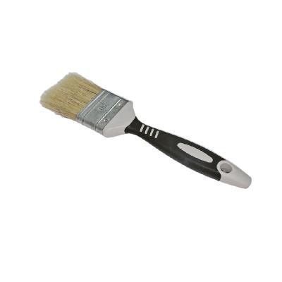 China 2 Inch 2 Inch Black And White Plastic Rubber Handle Rubber White Bristle Paint Brush Cheap for sale