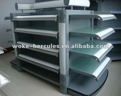 China Double-sided racks and store shelves for sale