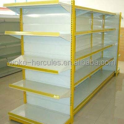 China Double sided supermarket /store/pharmacy/liquor/shoes/clothes shopstorage racks manufacturer for sale