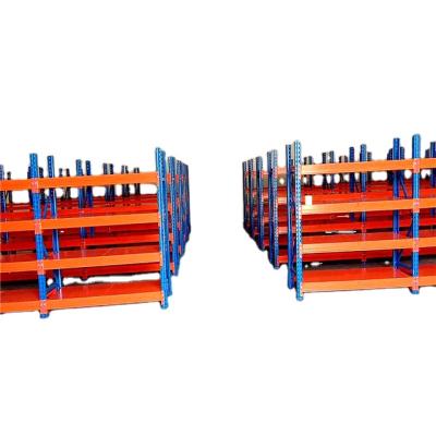 China Corrosion Protection 4 Layer Long Span Industrial Warehouse Shelving System Storage Rack Medium Duty Rack for sale