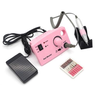 China Professional 30 Watt Nail Salon Manicure Pedicure Tools Portable Electric Nail Drill Machine With 6 Pcs Bits for sale