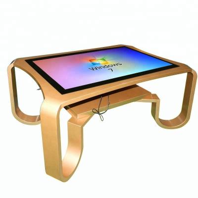 China New Model 43 / 55 Inch Android Interactive Windows Smart Coffee Table Indoor With Touch Screen for sale