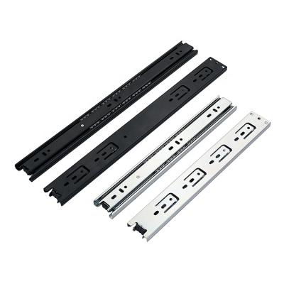 China Heavy Duty Full Extension Drawers 42mm Telescopic Telescopic Storage Channels Rails Dotted Outer 3 Balls Blister Packing Drawer Slides for sale