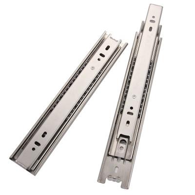 China Heavy Duty Storage Drawers 45mm 1.0 1.1 Thickness Kitchen Hardware Stainless Steel Ball Bearing Jieyang Factory Slides Rails for sale