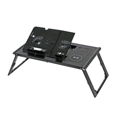 China Factory Wholesale Adjustable Ergonomic Folding Workbench Portable Laptop Stand (Size) Plastic Portable Table for sale