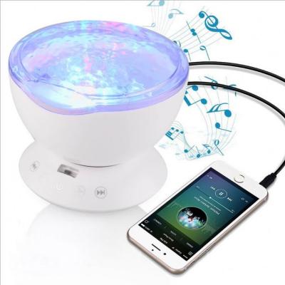 China Modern Colorful Night Starry Light LED Music Player Voice Control BT USB Projector Sky Projection Lamp Romantic Birthday Gift for sale