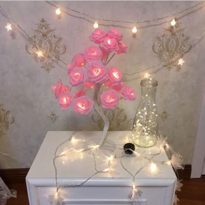 China Modern Creative Led Rose Tree Lamp Plug-in Simulation Rose Flower Home Lighting Room Decoration Night Light for sale