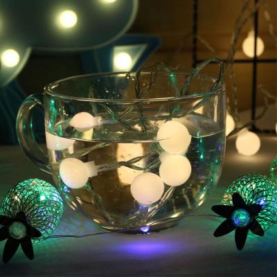 China Mini Battery Box Style Decorations Led Invisible Silver Copper Wire String Light For Kids for sale