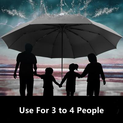 China Modern High Quality Large Travel Automatic Umbrella 3 Folding Anti UV Custom With Logo Printing Foldable Windproof Rain Umbrella for sale