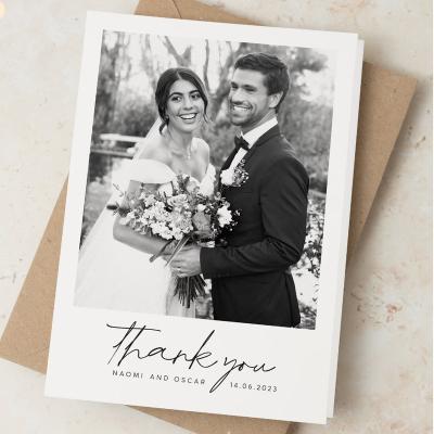 China Europe Custom Thank You Card Kraf Greeting Invitation Card Customize Product Available Wedding Card for sale