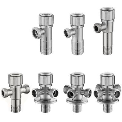 China 304 Stainless Steel Valve Shower Angle Valve Wall Outlet Faucets Modern Plumbing Water Stop Valves For Bathroom Accessories for sale