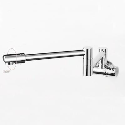 China Wall Mounted Copper Single Faucet Cold Water Mixer Tap Single Hole Metered Kitchen Faucet for sale