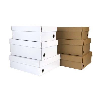 China Recycled Materials Shoe Box Corrugated Custom Logo Paper Packaging For Sport Shoes for sale