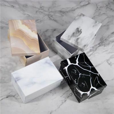 China Recycled Materials Box Custom Packaging Luruxy Gift Clothes Box Cardboard Marble Paper Shoes Box for sale