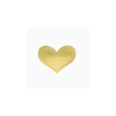 China Recycled Materials Gold Heart Shape Envelope Sealing Label Gift Sealing Stickers for sale