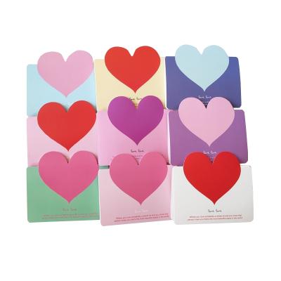 China High Quality Recycled Materials Love Heart Shape Birthday Thanksgiving Message Greeting Card for sale