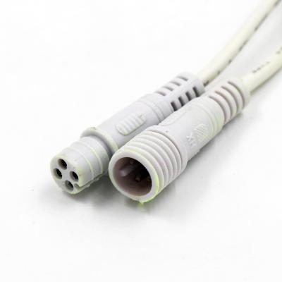 China Underground 2Ppins 4 Pin Connector Wire Male to Female Waterproof Cable for LED Light Strips and LED Flood Light for sale