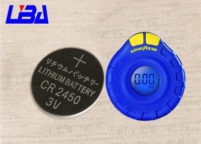 China CR2450 3V Lithium Rechargeable Batteries For Tire Gauge , 600mAh Cr2032 3v Battery for sale