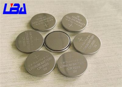 China High Drain Button Cell Battery , Standard Lithium Cell Cr2025 3V 160mAh for sale