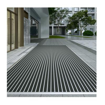 China Dust-Removing Aluminum Alloy Durable Rubber Sand Bond Non Scratch Entryway Metal Indoor Outdoor Mats for sale