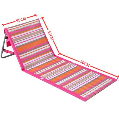 China Adjustable Easy-carrying Mat Waterproof Oxford Beach Mat Backrest Sofa Beach Mat Camping Bed Folding Beach Mat With Backrest for sale