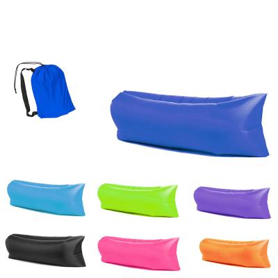 China 2022 Fast Folding Lazy Air Sofa Bed Sofa Light Camping Sleeping Bags Inflatable Bag Beach Foldable Waterproof Adult Lounger for sale